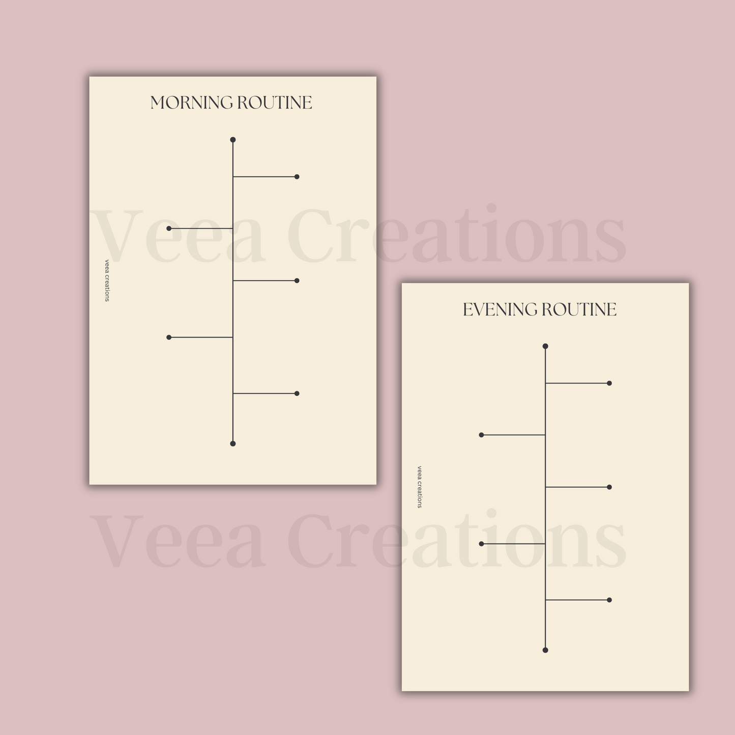 NEW! Morning/Evening Routine - card stock (Unpunched)