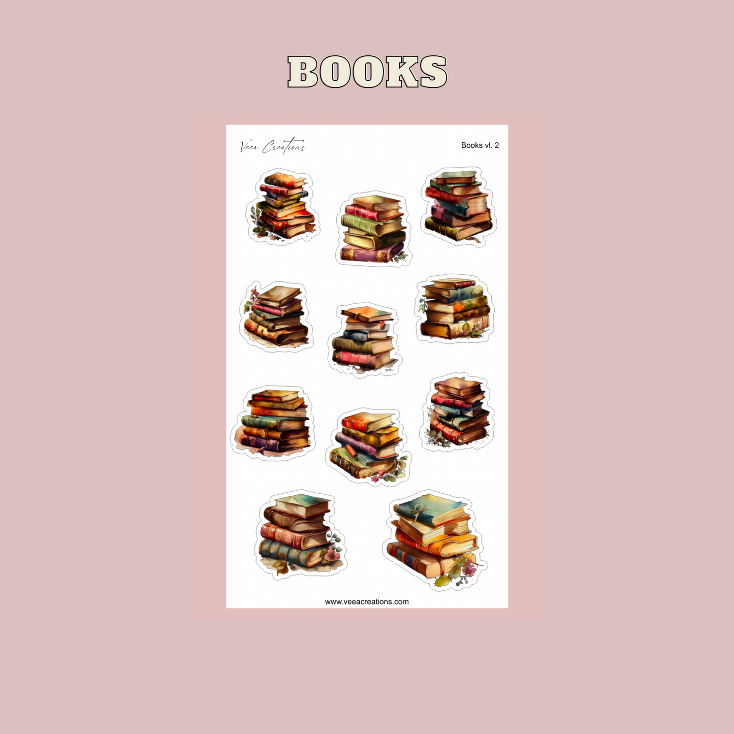Books Deco Stickers