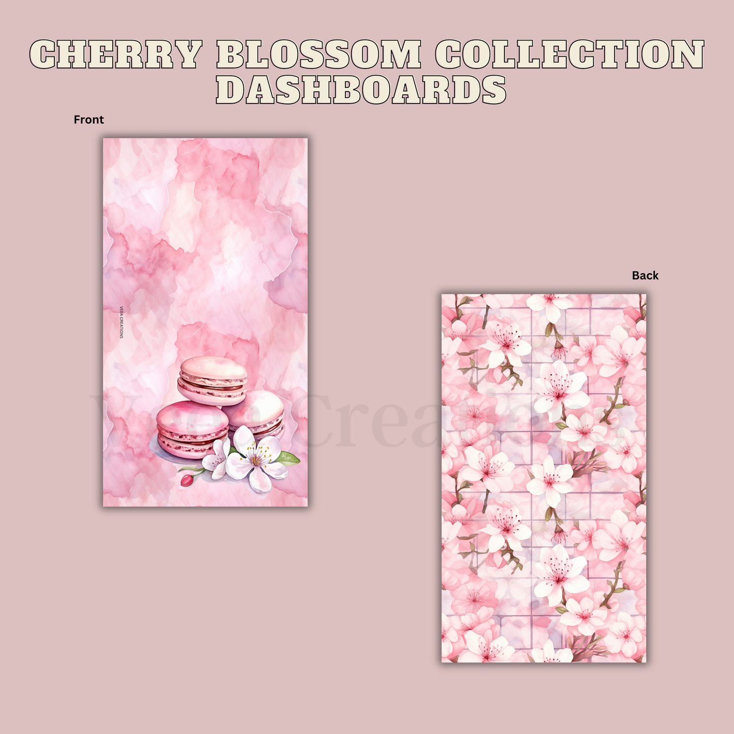 Cherry Blossom Dashboard - Double Sided (Unpunched)