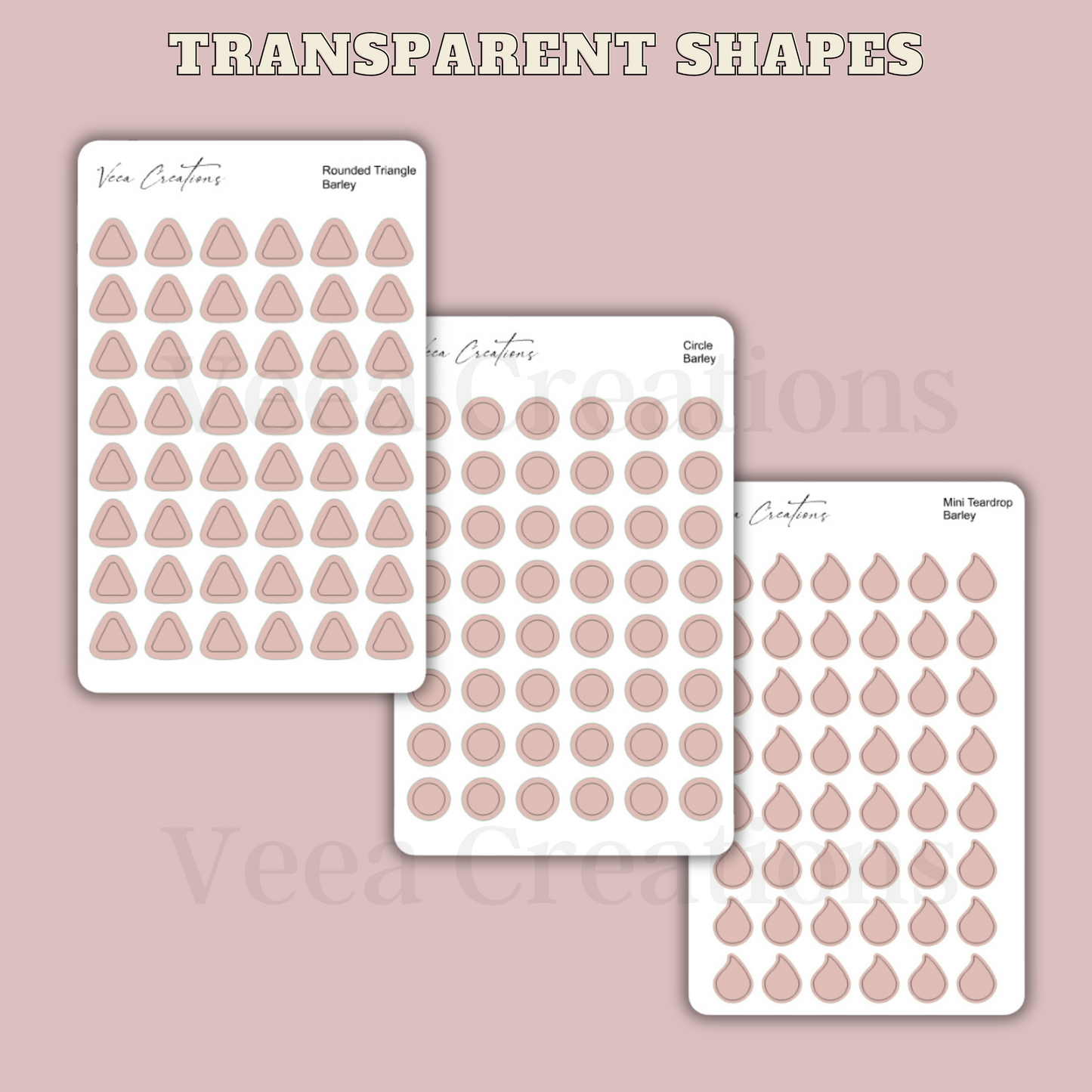 New! Transparent Shapes