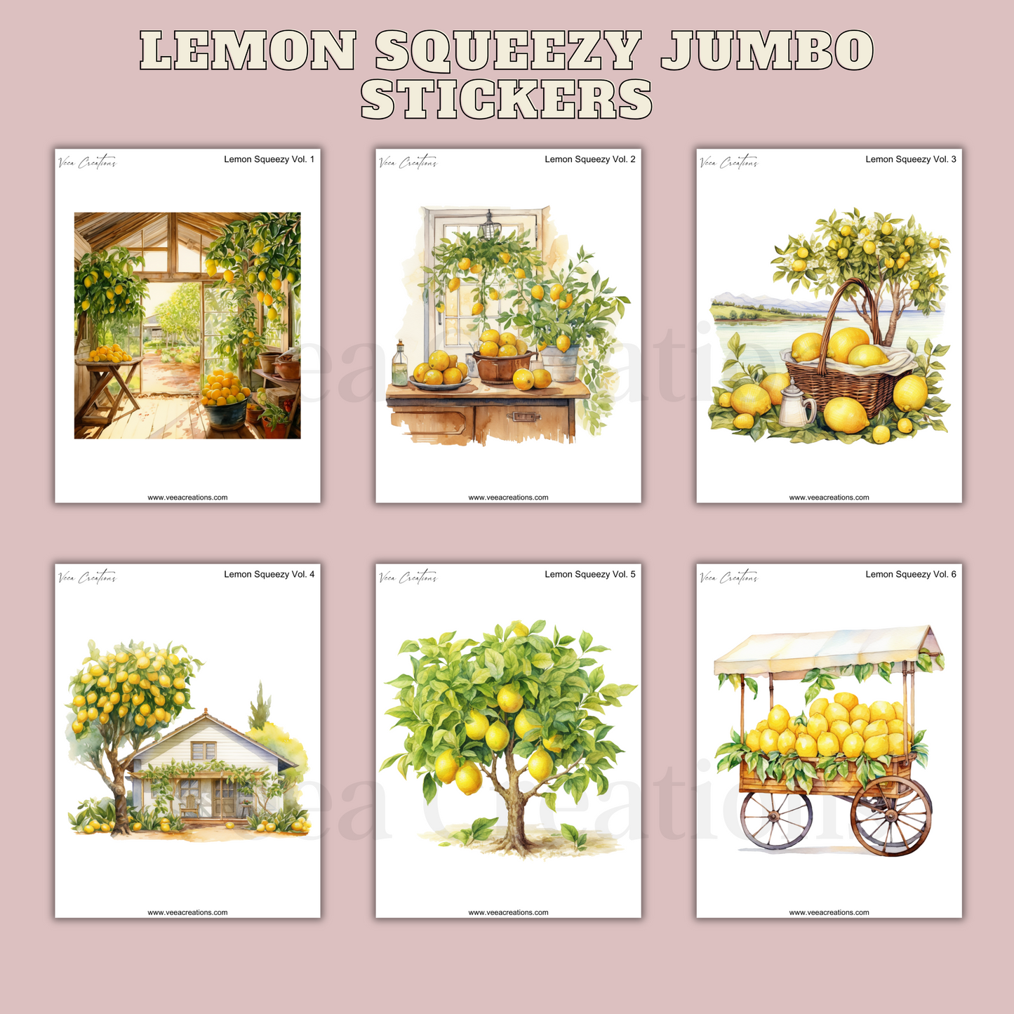 NEW! Lemon Squeezy - Jumbo Stickers