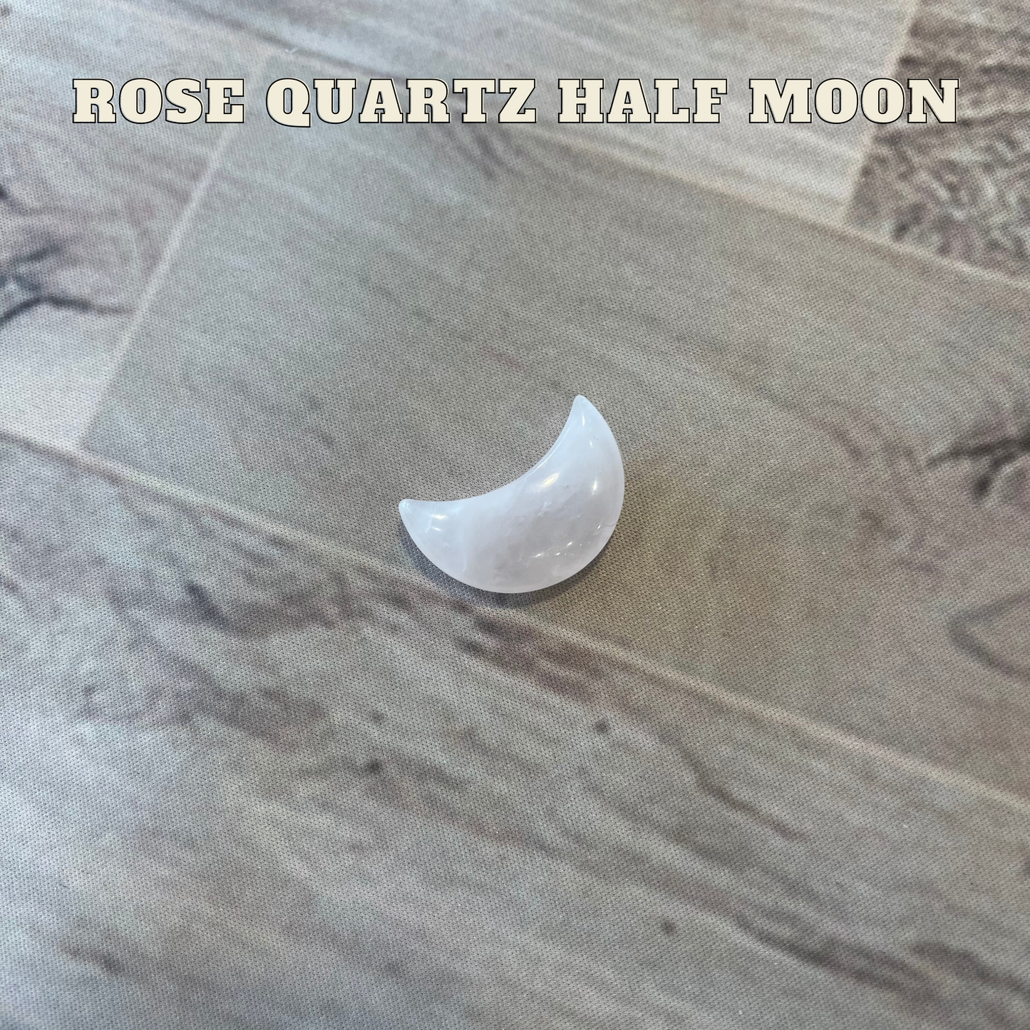 Rose Quartz Crystal - Half Moon