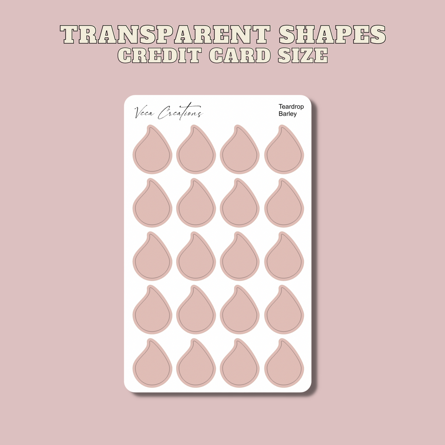Transparent Teardrop Stickers