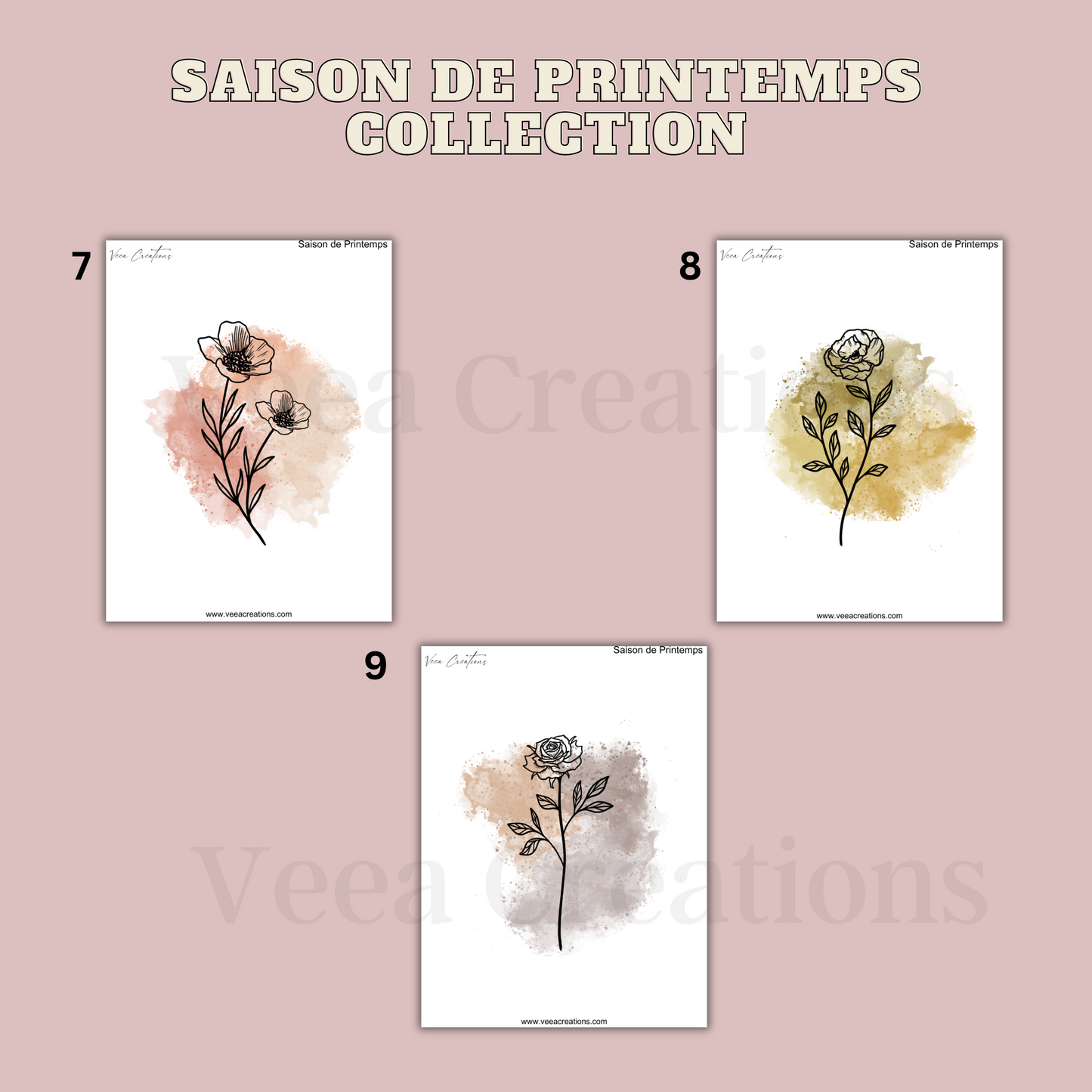 NEW! Saison de Printemps Collection - Jumbo Stickers