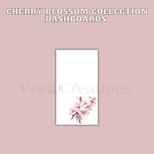 Cherry Blossom Dashboard - Vellum Paper (Unpunched)