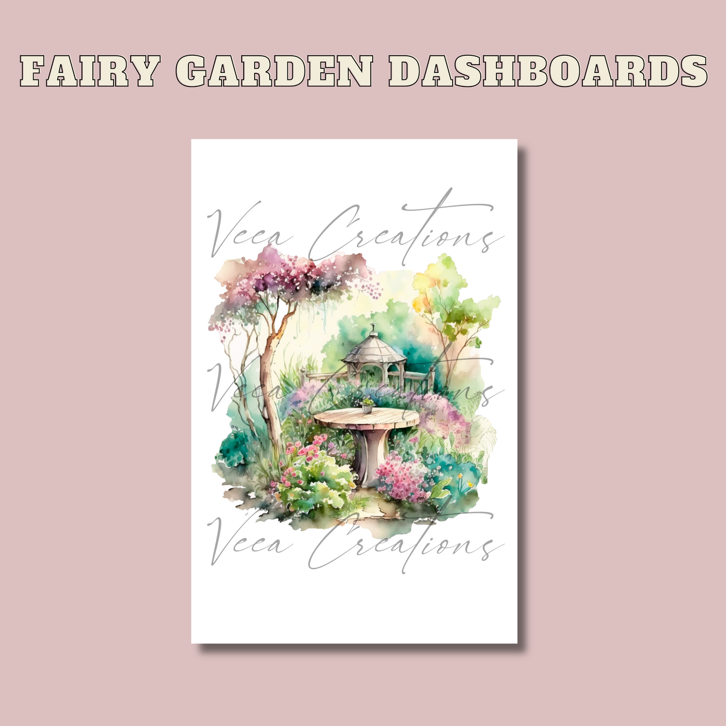 Fairy Garden Dashboards - Linen Paper (Unpunched)