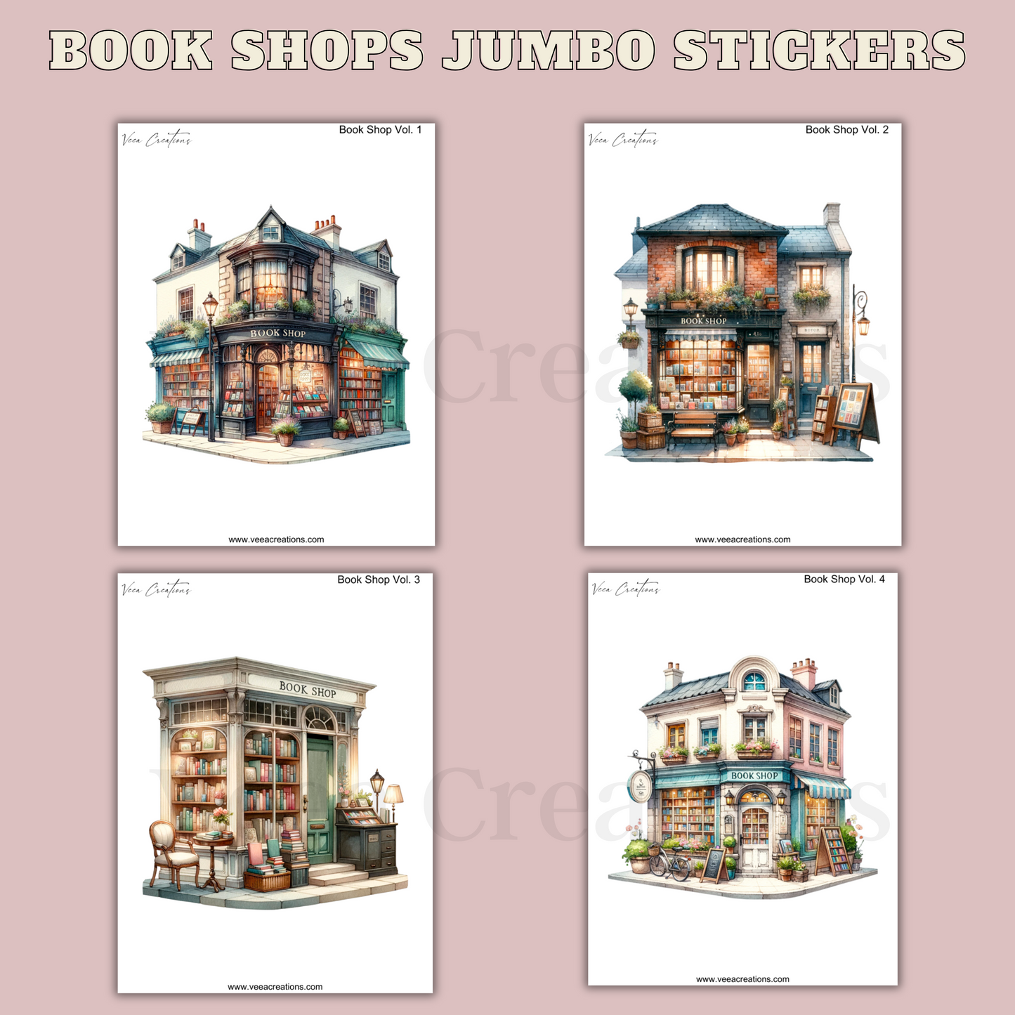 NEW! Book Shop - Jumbo Stickers