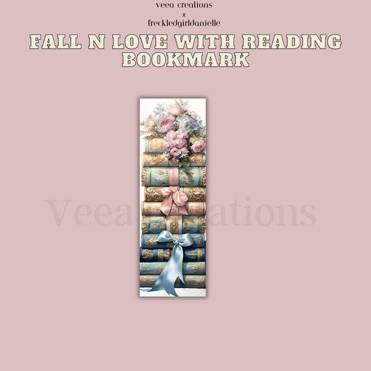 Fall n Love with Reading Bookmark (round corners)