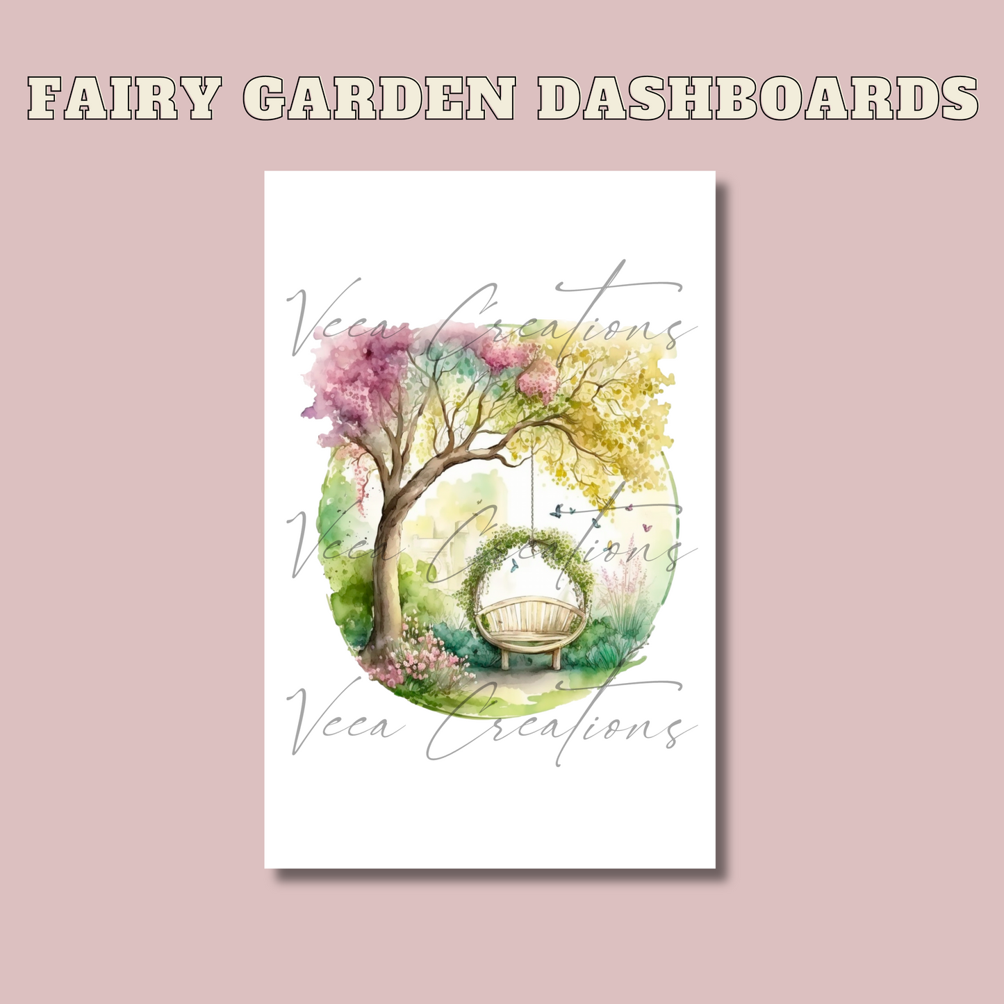 Fairy Garden Dashboards - Linen Paper (Unpunched)