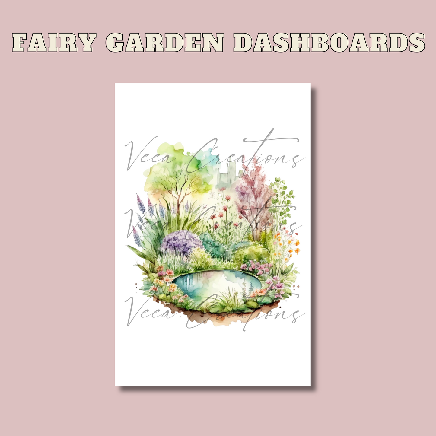 Fairy Garden Dashboards - Linen Paper (Unpunched)