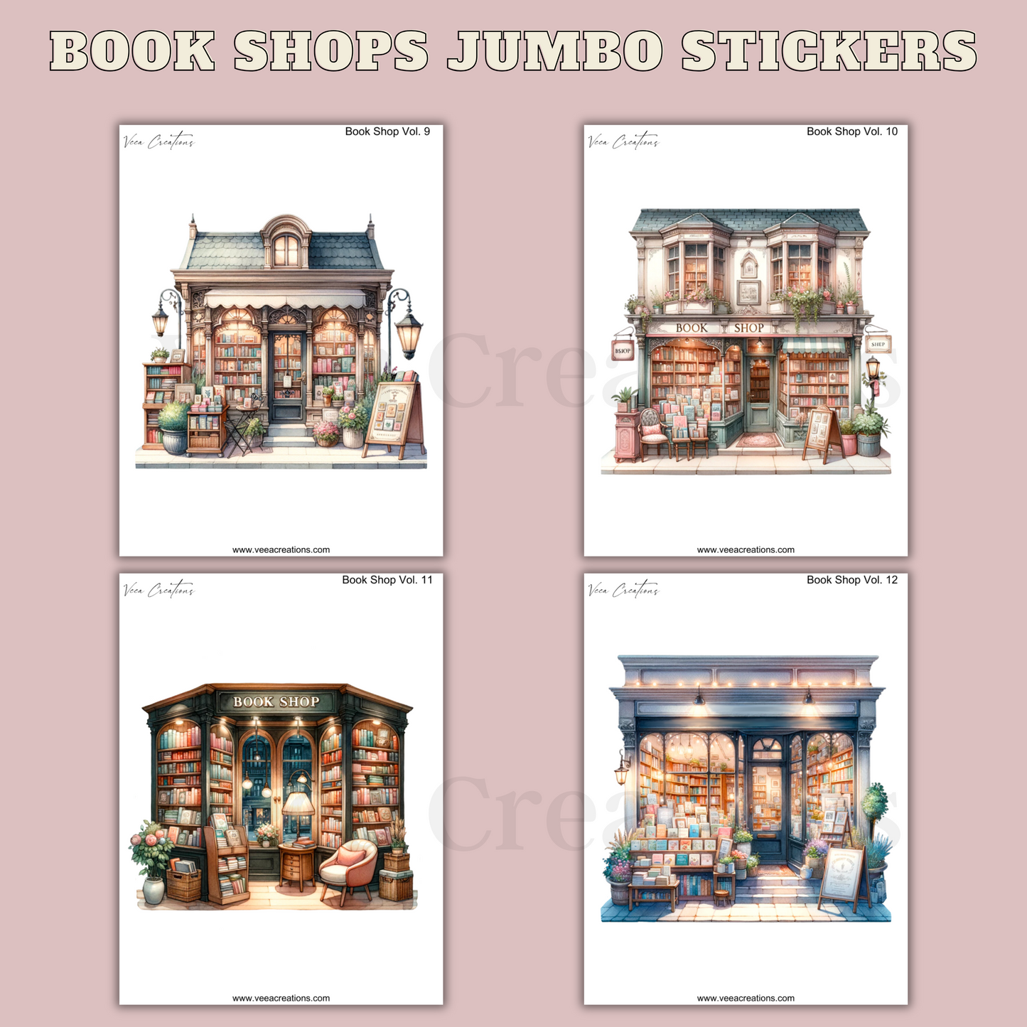 NEW! Book Shop - Jumbo Stickers