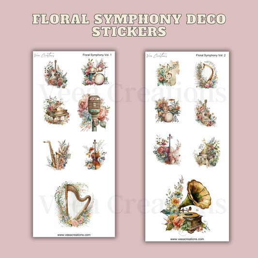 NEW! Floral Symphony Deco Stickers