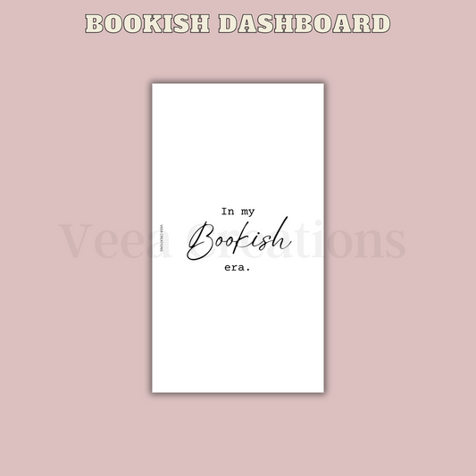 NEW! In my Bookish Era Dashboard - (Unpunched)