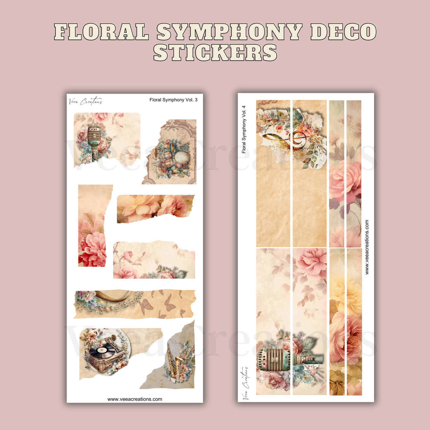 NEW! Floral Symphony Deco Stickers