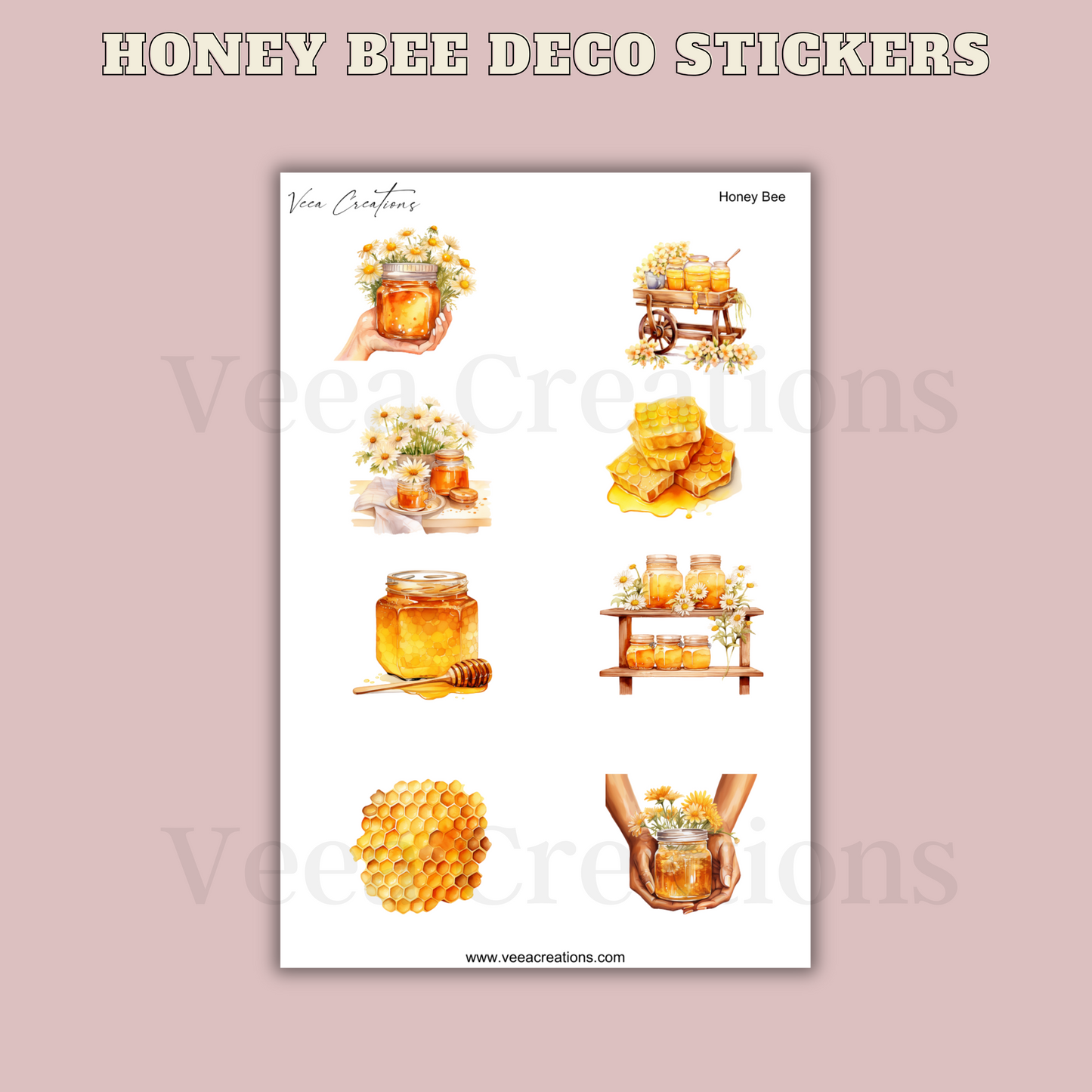 NEW! Honey Bee Deco Stickers