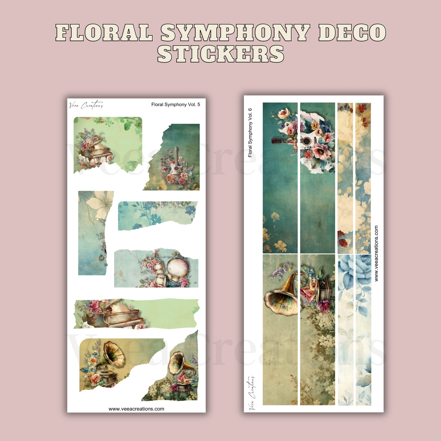 NEW! Floral Symphony Deco Stickers