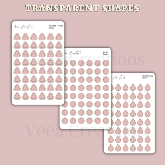 New! Transparent Shapes