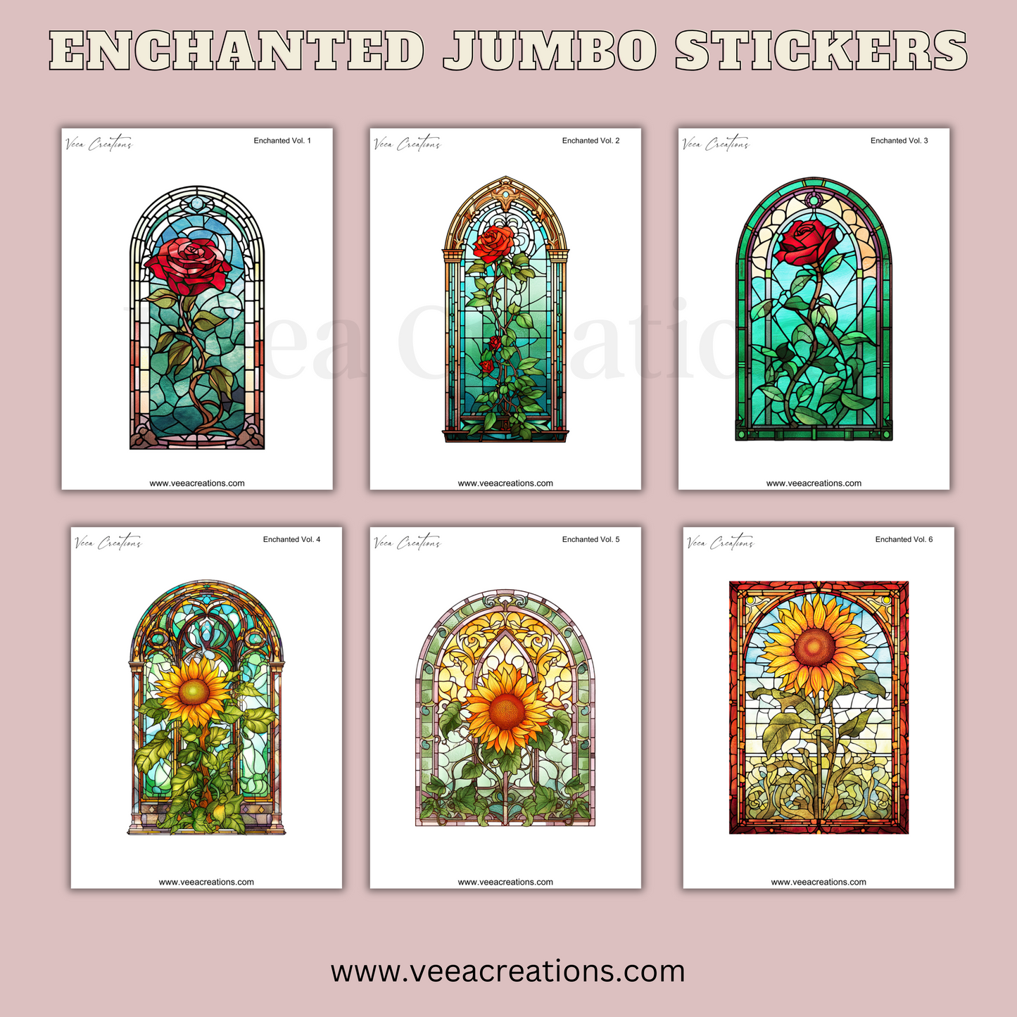 NEW! Enchanted - Jumbo Stickers