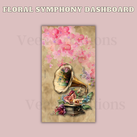 NEW! Floral Symphony Dashboard - (Unpunched)