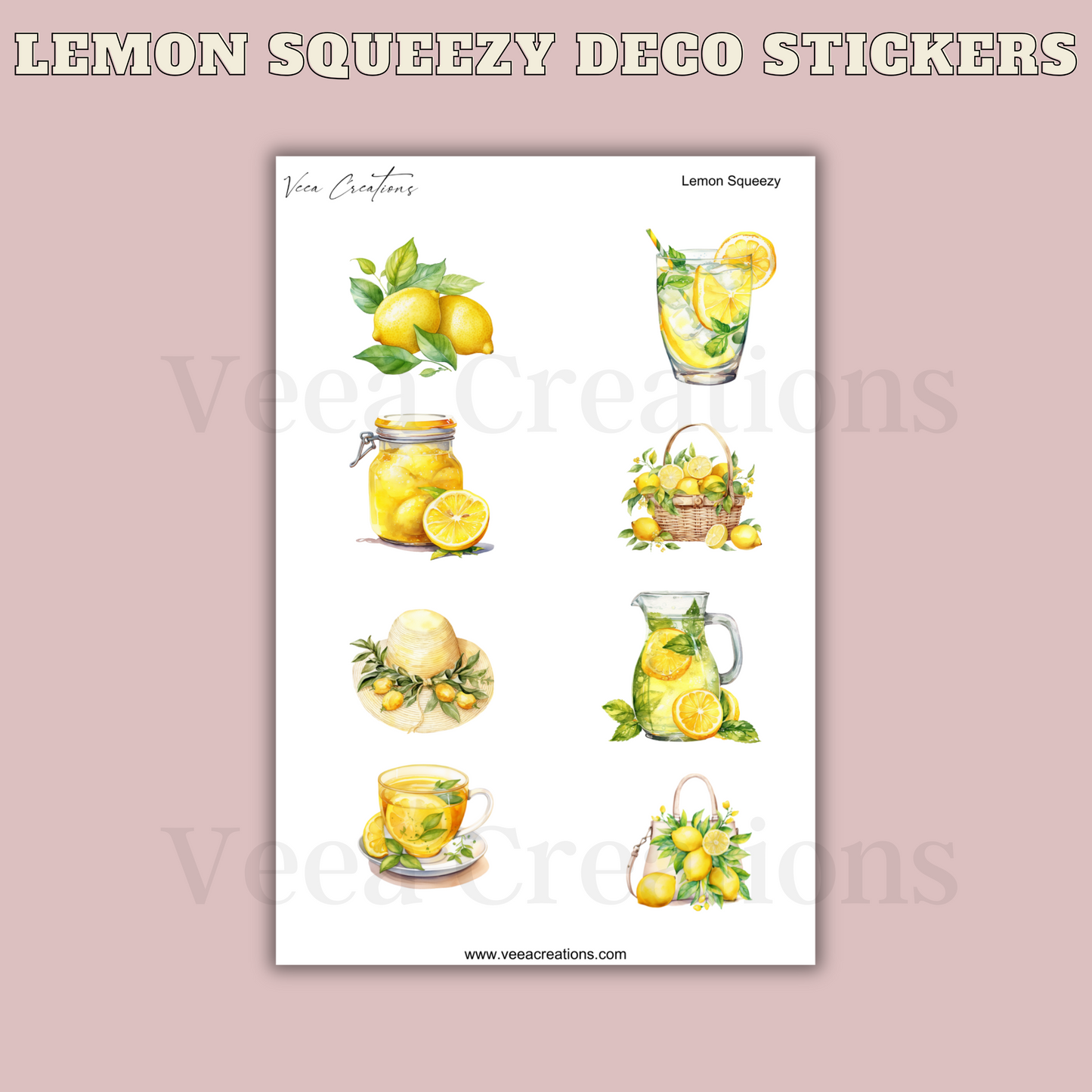 NEW! Lemon Squeezy Deco Stickers