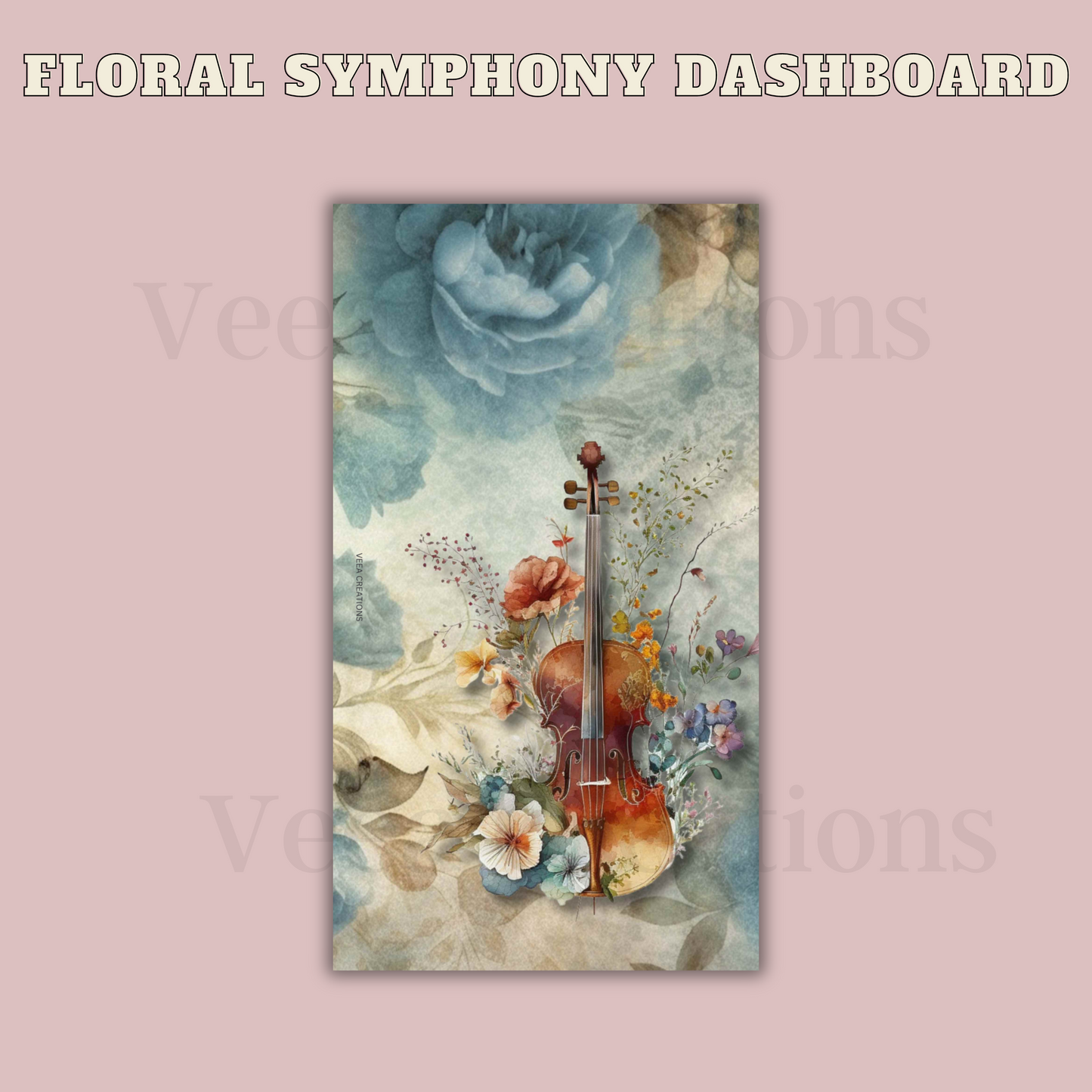 NEW! Floral Symphony Dashboard - (Unpunched)