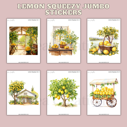 NEW! Lemon Squeezy - Jumbo Stickers