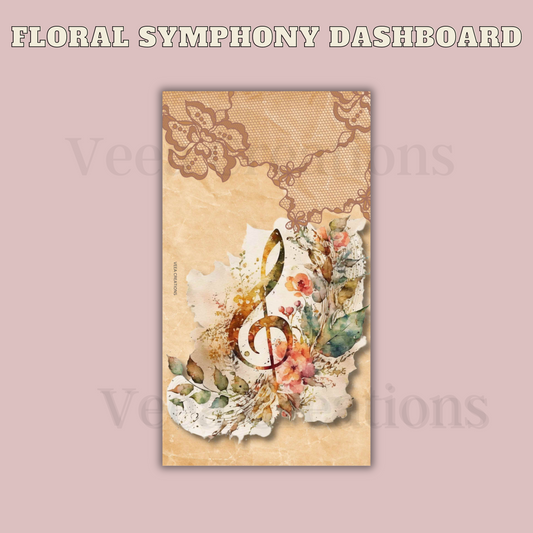 NEW! Floral Symphony Dashboard - (Unpunched)