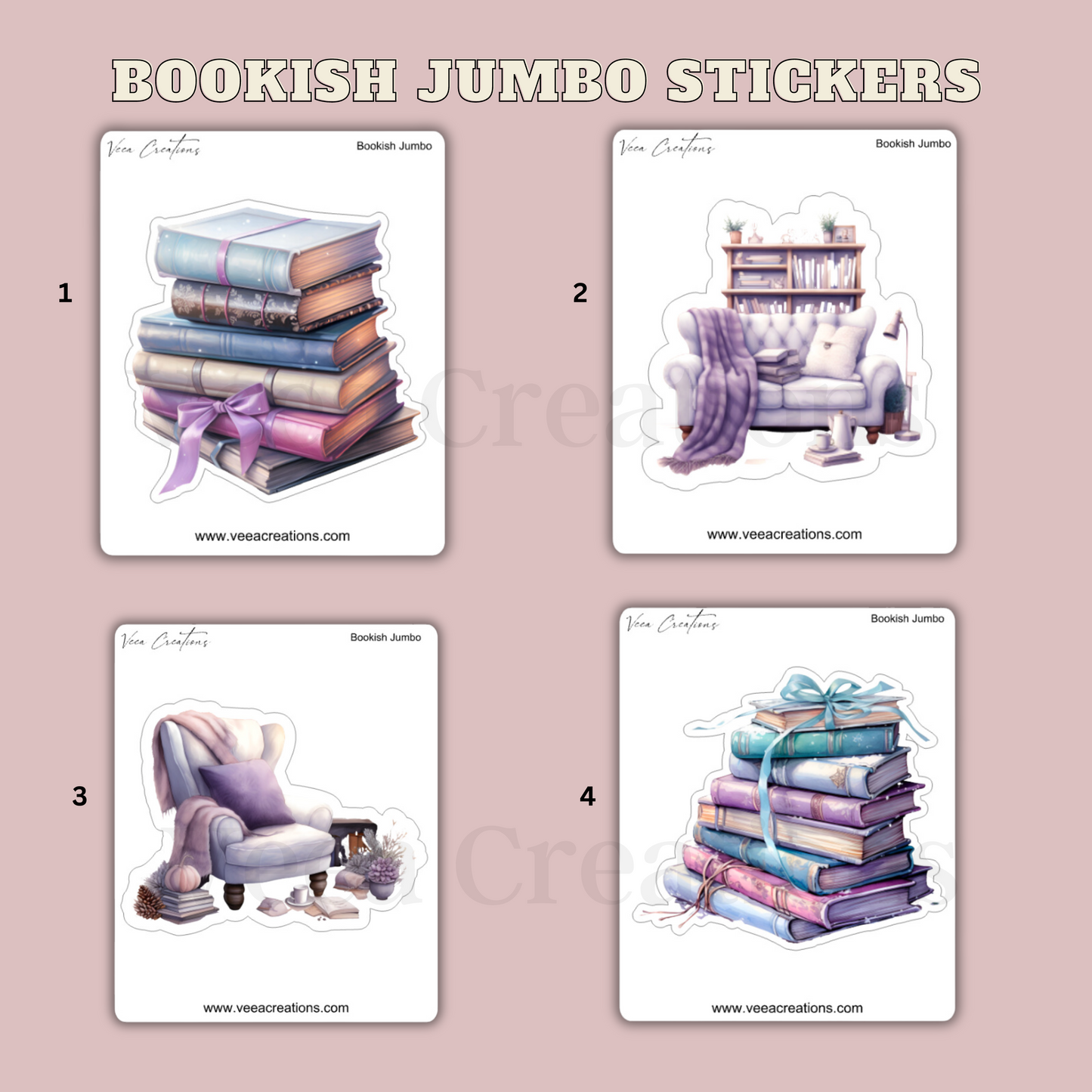 NEW! Bookish Jumbo Stickers