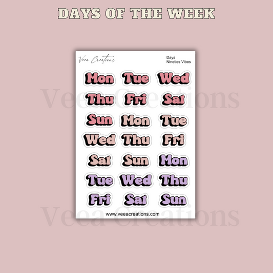 New! Days of the Week