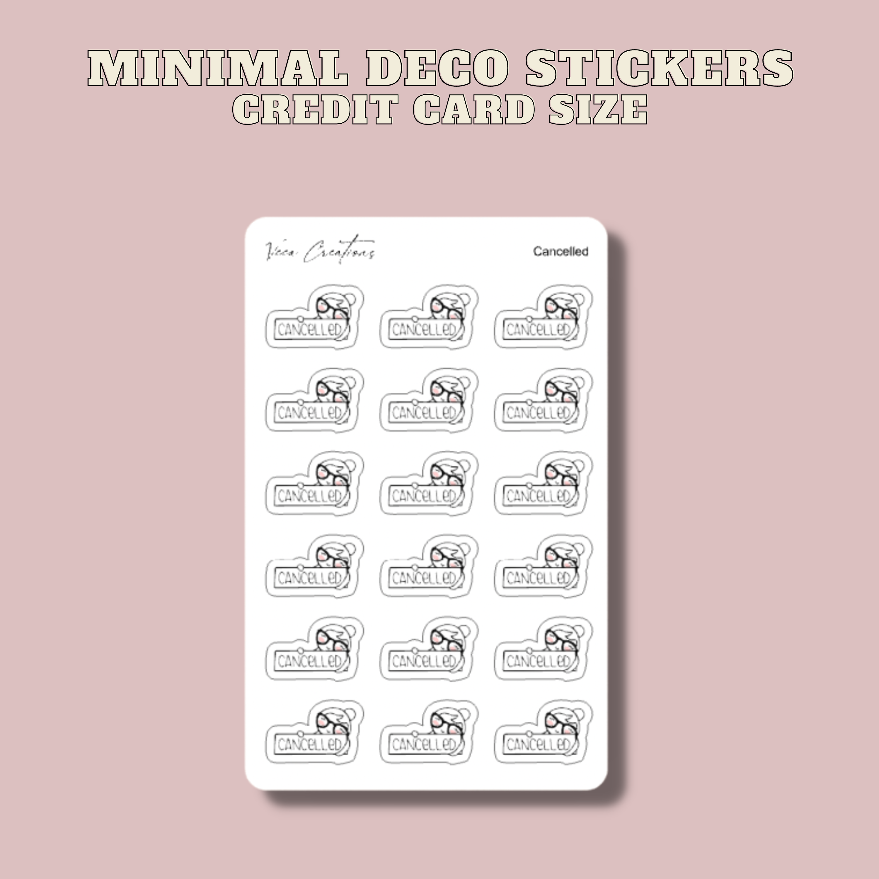 Xancalled Sticker Minimal Cancelled Stickers – Veea Creations