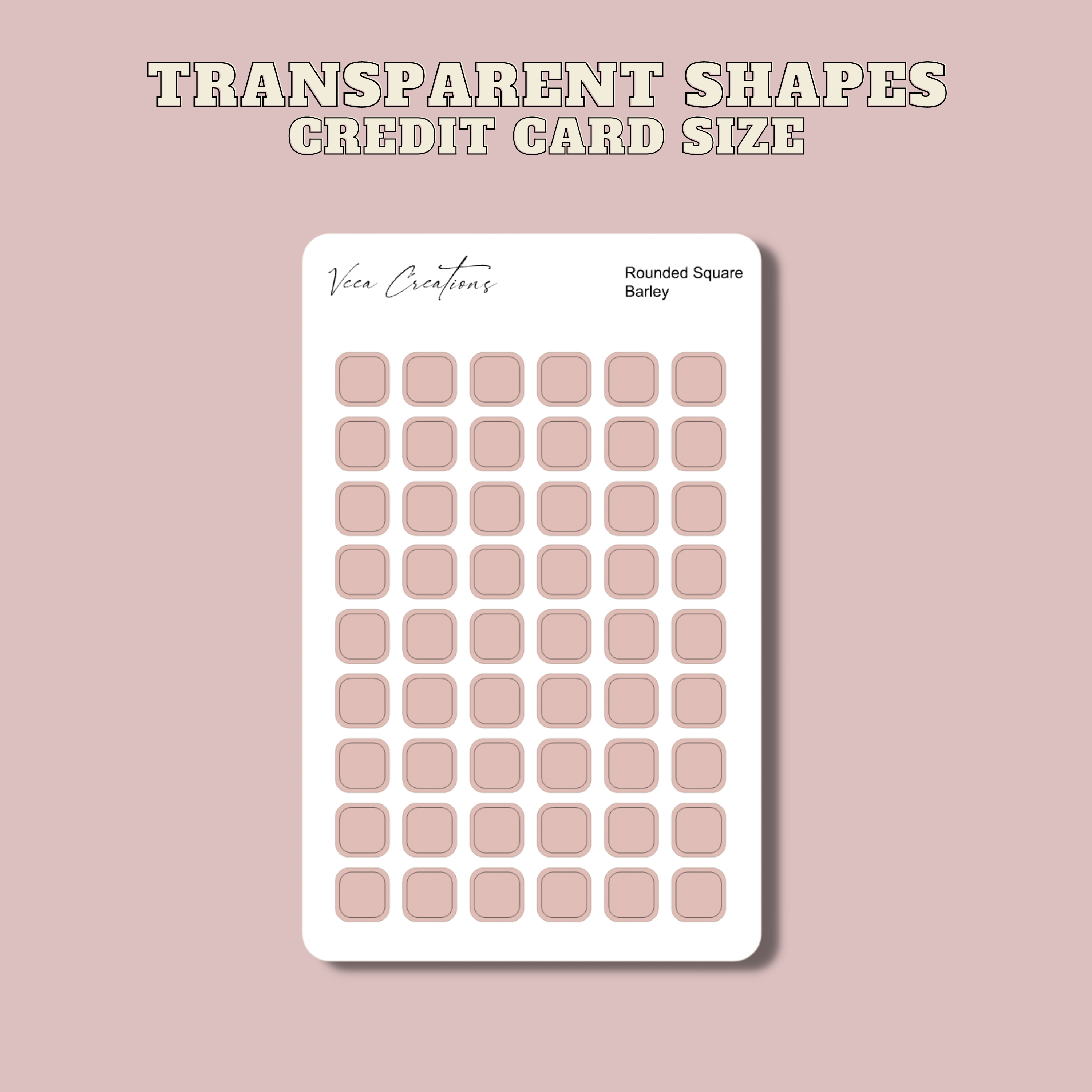 Blank Rounded Square Sticker Transparent Rounded Square Stickers – Veea Creations
