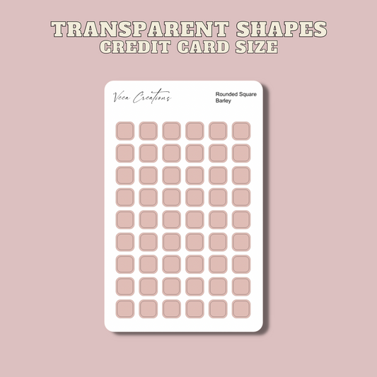 Transparent Rounded Square Stickers