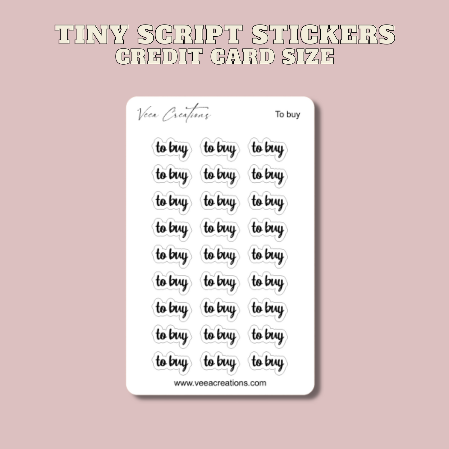 Tiny To Buy Stickers