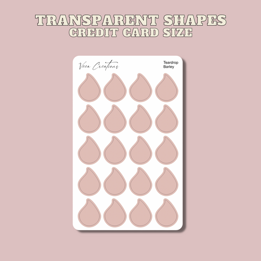 Transparent Teardrop Stickers