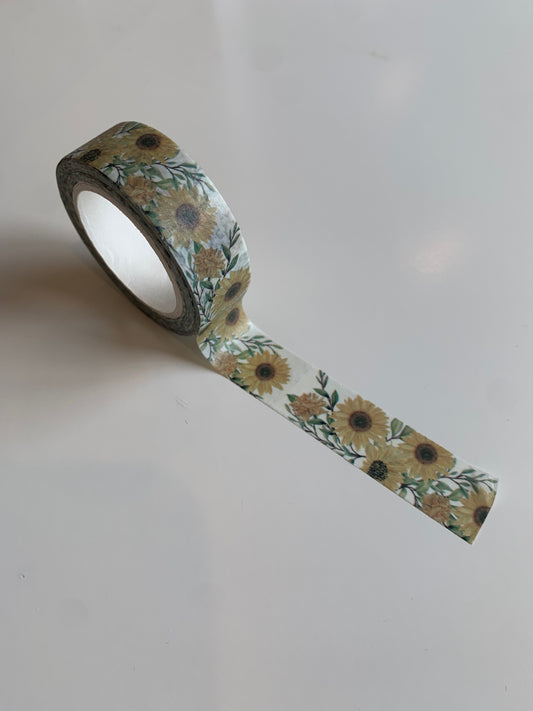 Sunflower Washi Tape Vintage Style