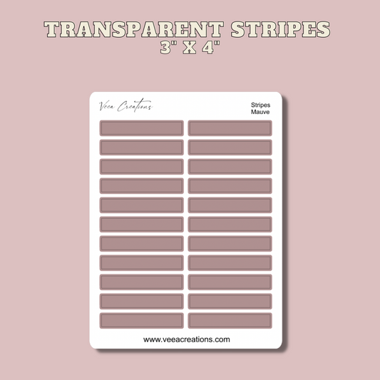 Transparent stripes stickers